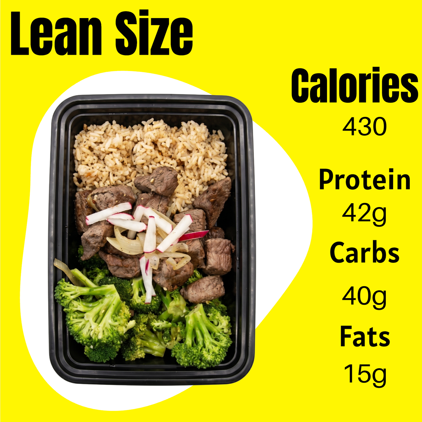 Steak Bites w/ Garlic Rice Lean Size