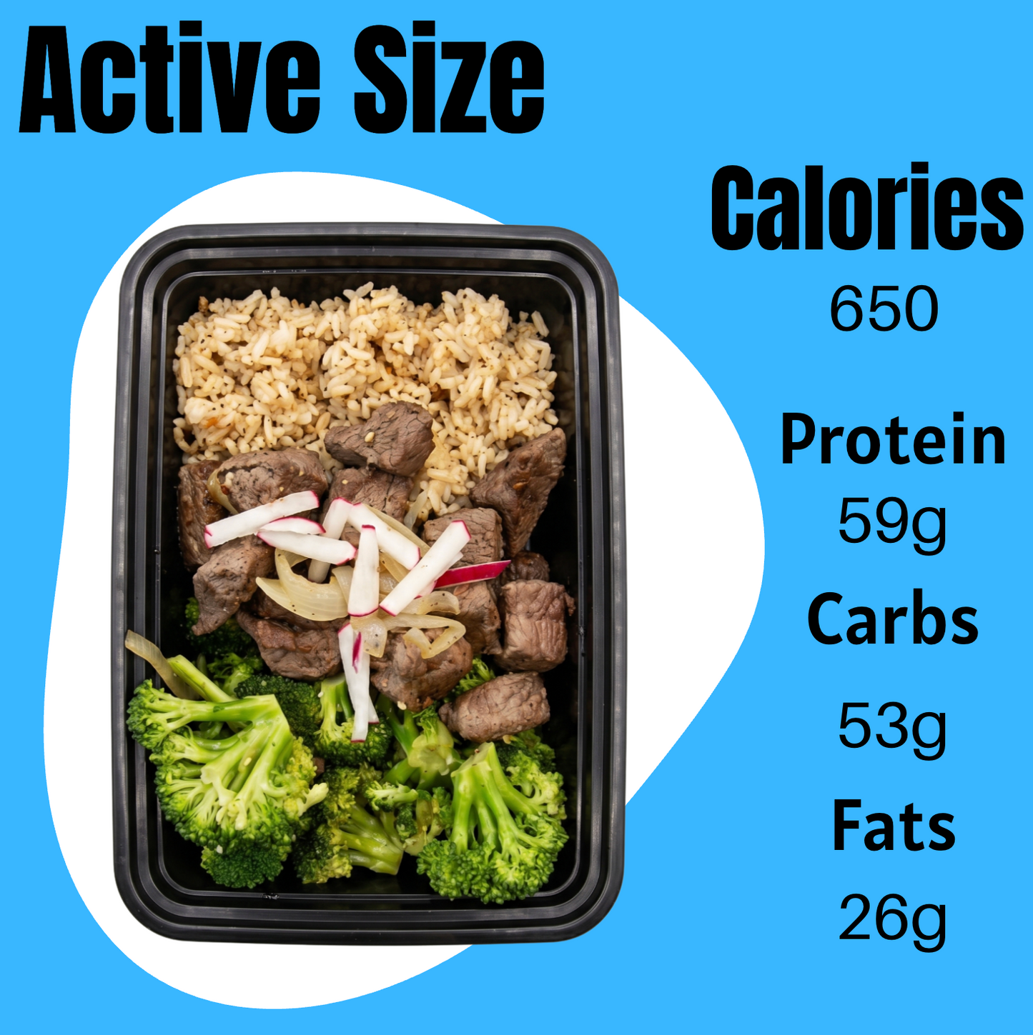 Steak Bites w/ Garlic Rice Active Size