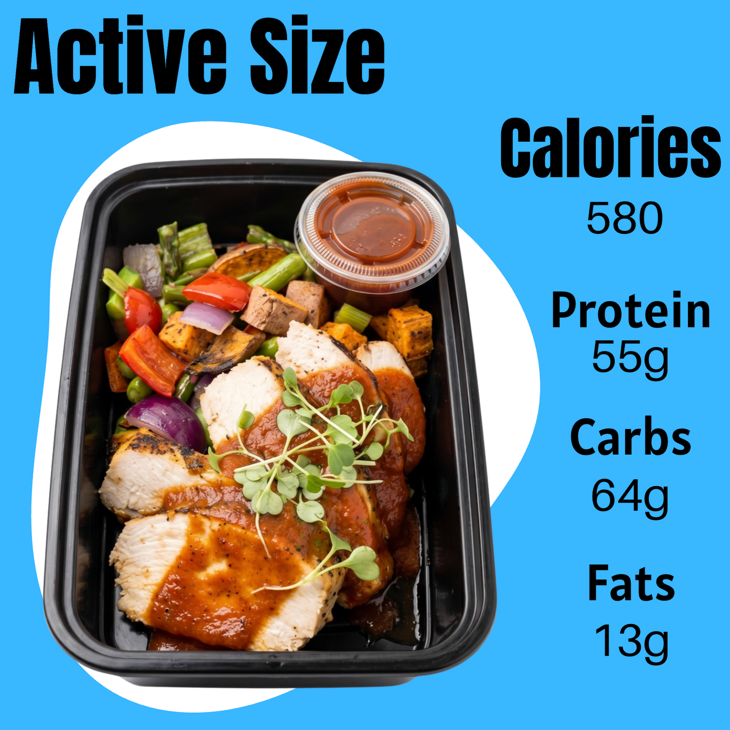 BBQ Chicken & Veggie Hash Active Size