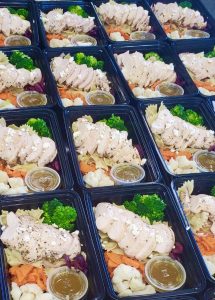 Greek Chicken Pasta Salad w/ Pomegranate Vinaigrette