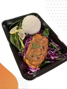 Honey Mustard Salmon w/ Brown Rice & Broccoli