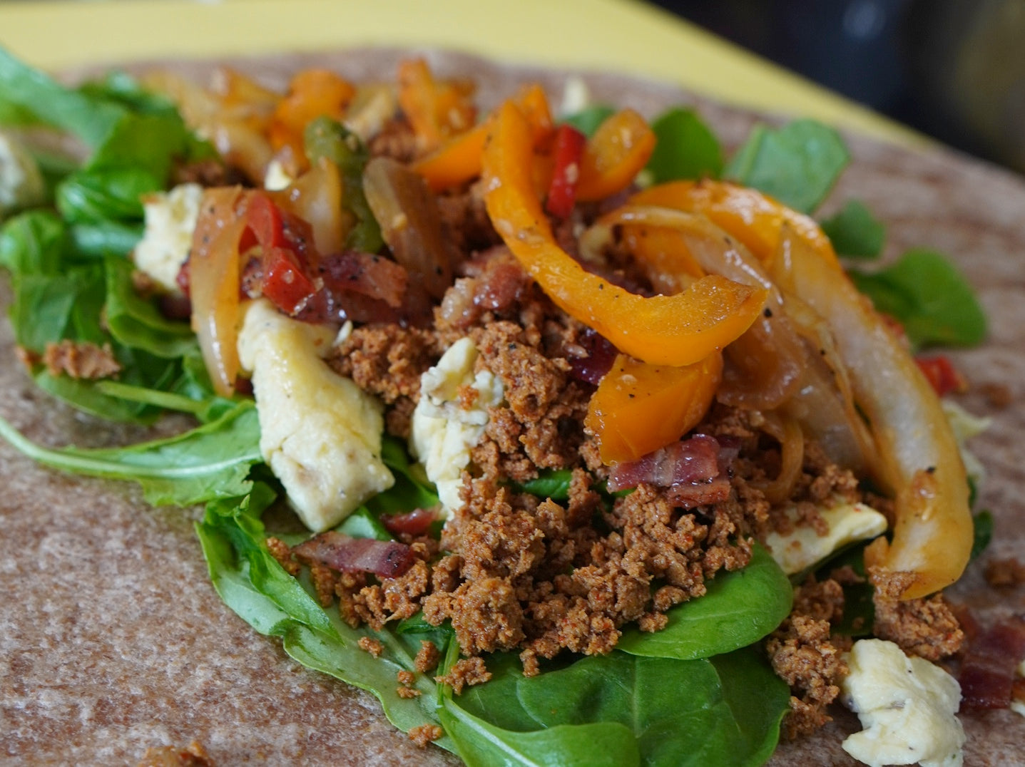 Chorizo Bacon Breakfast Burrito