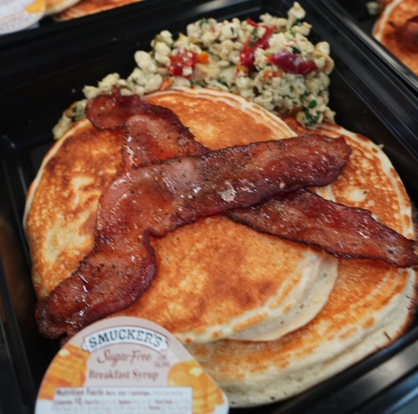 Protein Pancakes w/ Candied Bacon