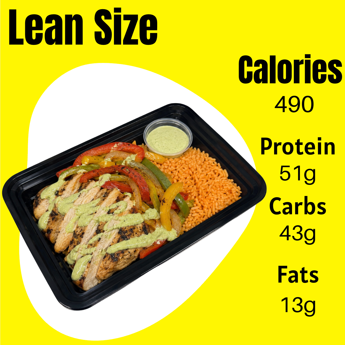Chicken Fajitas w/ Cilantro Lime Crema LEAN SIZE