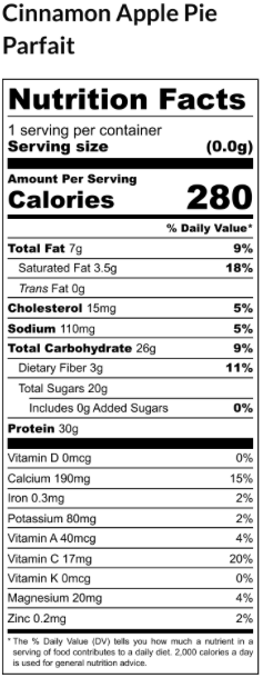 Apple Pie Protein Parfait