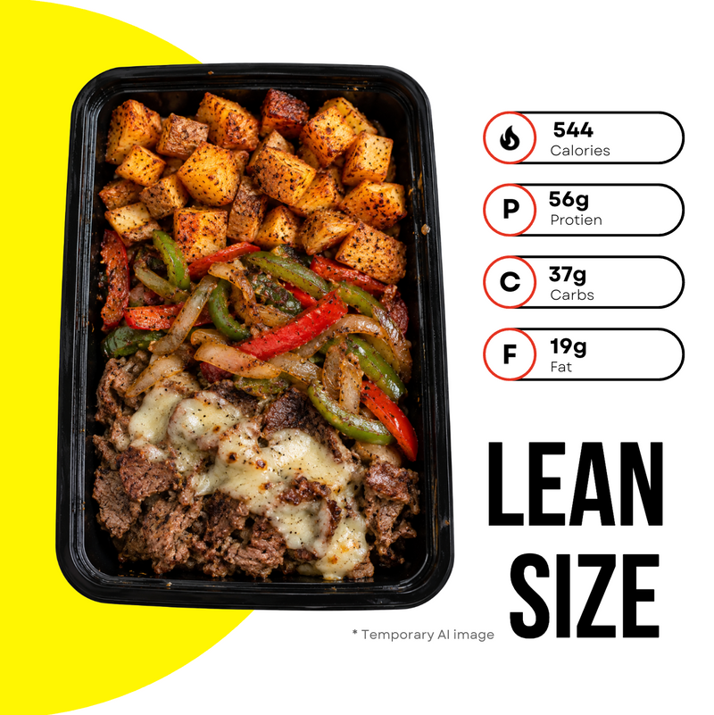Flank Philly Steak Plate Active SIze
