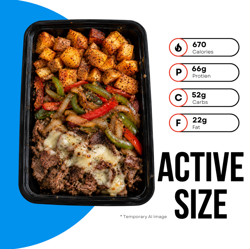 Flank Philly Steak Plate Active Size
