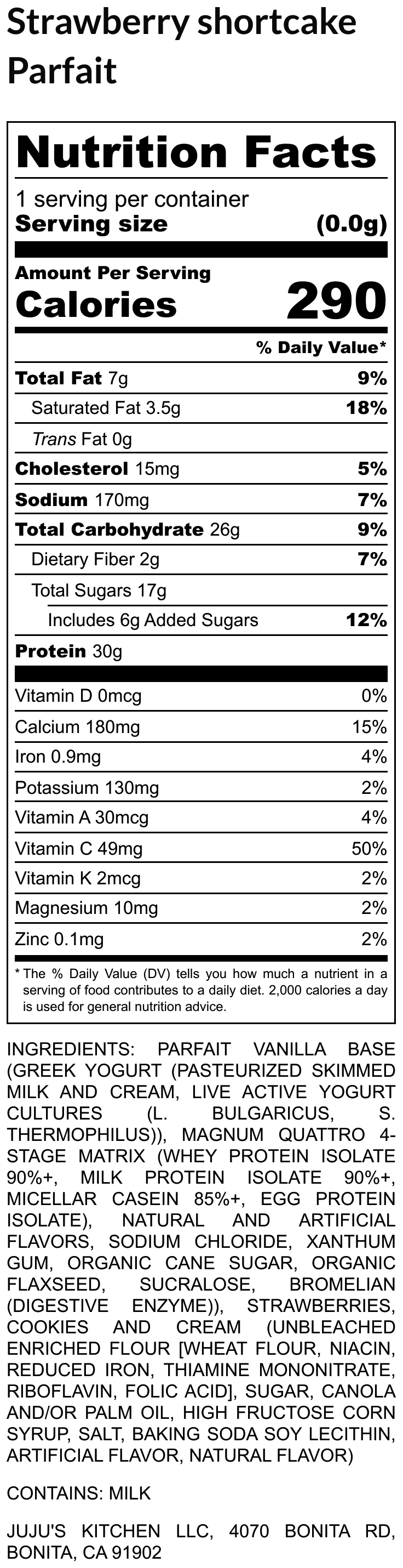 Strawberry Shortcake Protein Parfait