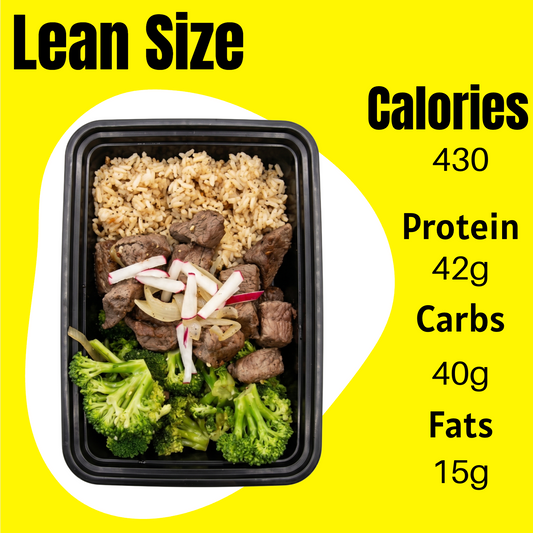 Steak Bites w/ Garlic Rice Lean Size