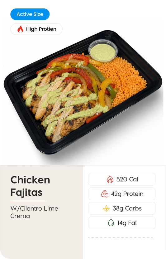 Chicken Fajitas w/ Cilantro Lime Crema - Active Size