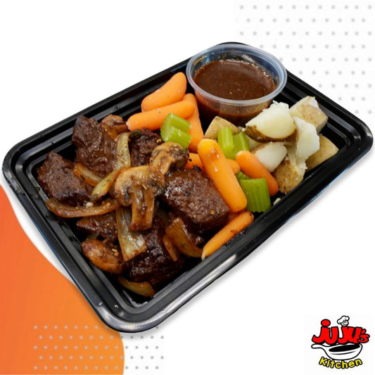 Deconstructed Beef Stew Plate