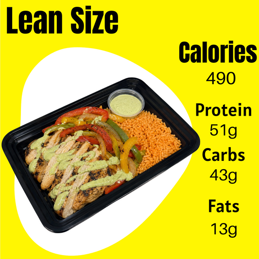 Chicken Fajitas w/ Cilantro Lime Crema LEAN SIZE