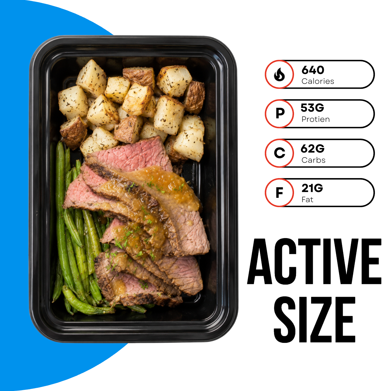 Apricot Glazed Steak & Potatoes - Active Size