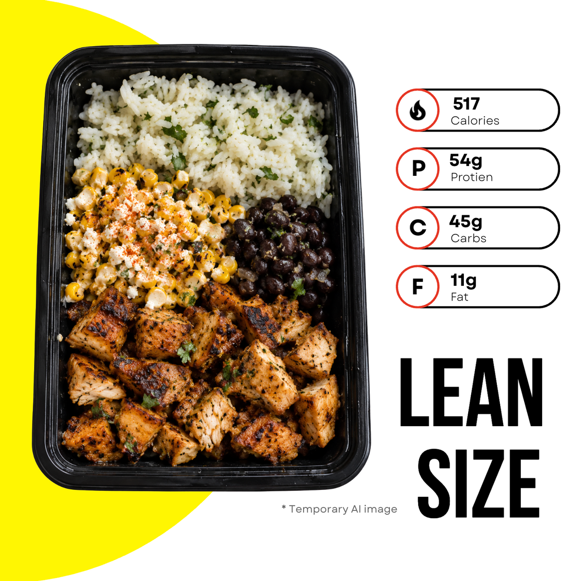 Street Corn Chicken Plate Lean Size