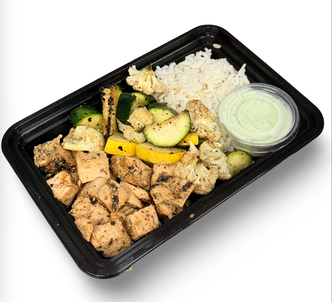Bruschetta Chicken w/ Cucumber Tzatziki Sauce