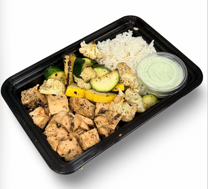 Bruschetta Chicken w/ Cucumber Tzatziki Sauce