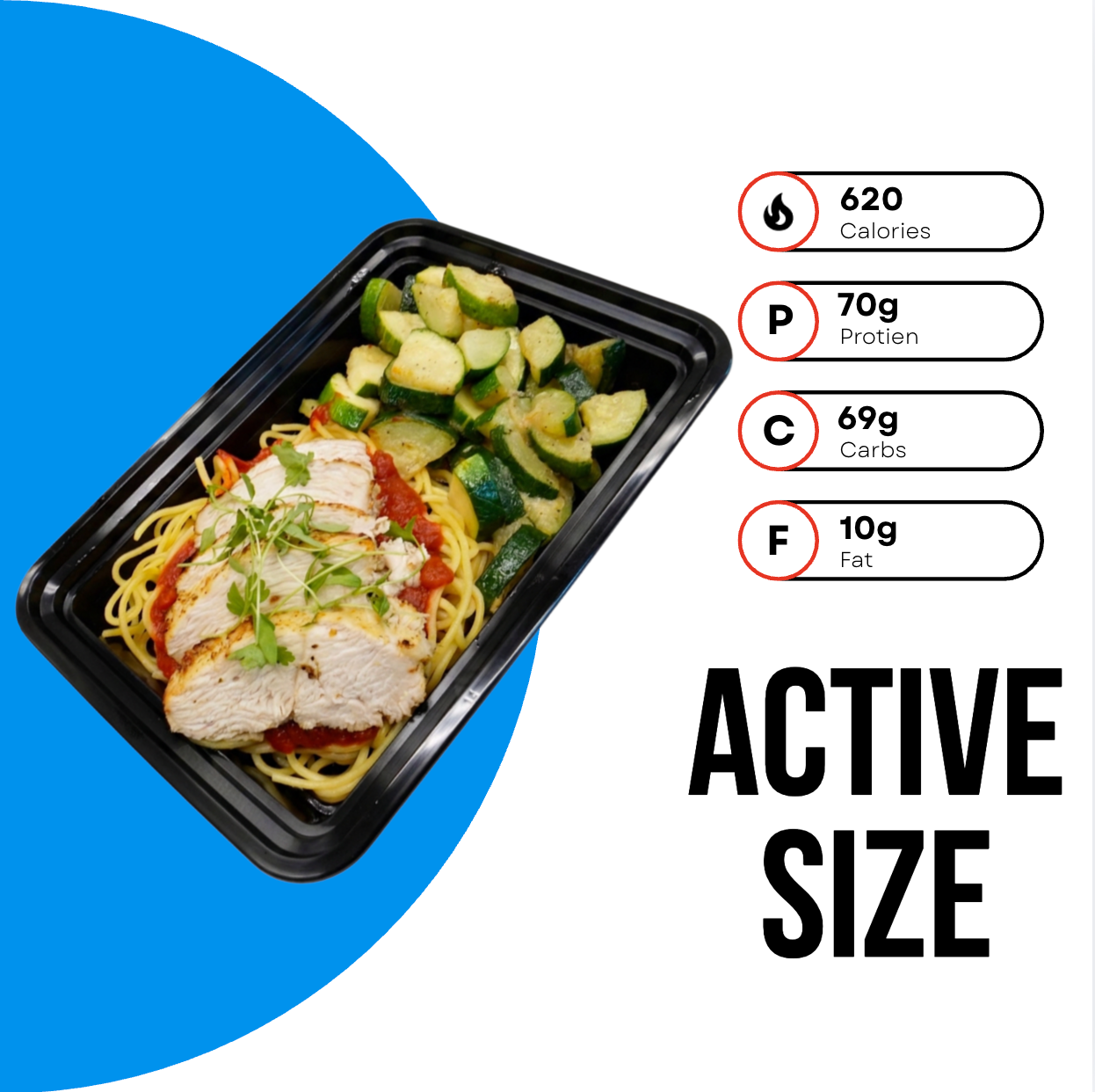 Garlic Herb Chicken & Tomato Basil Pasta Active Size
