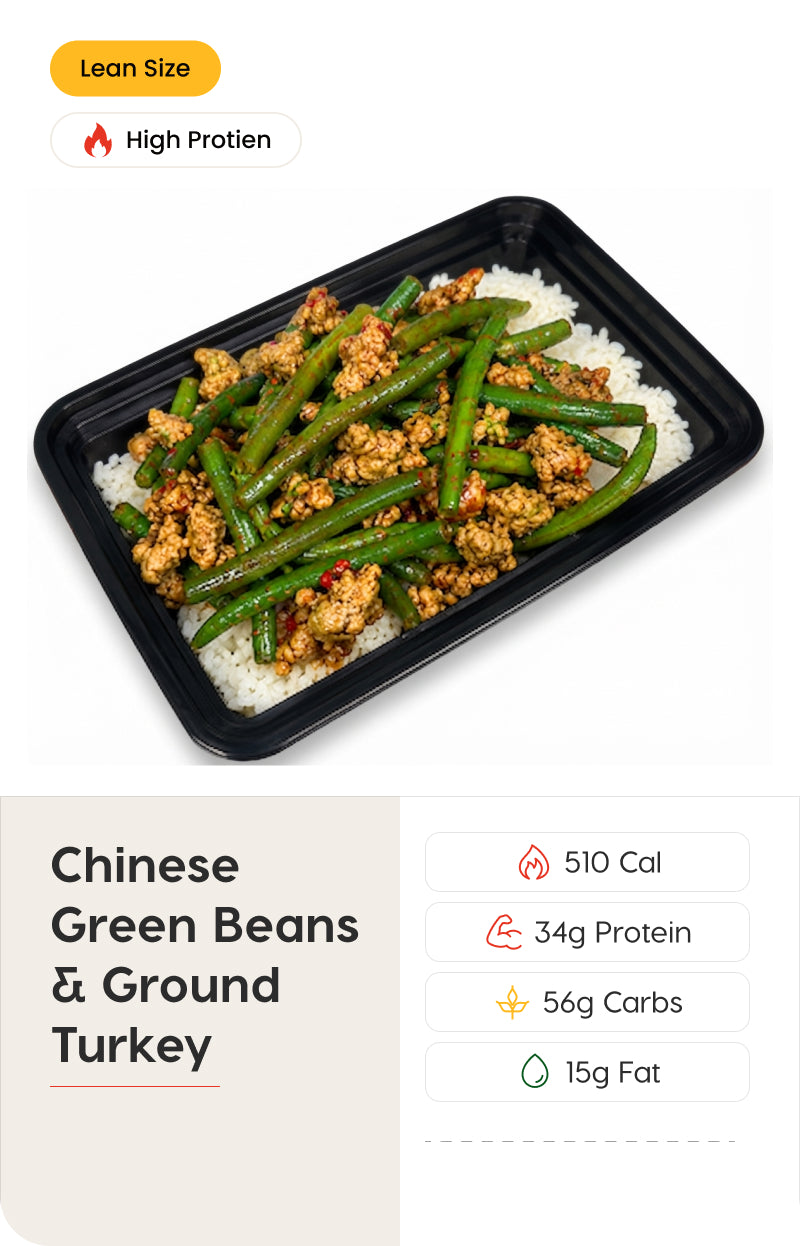 Chinese Green Beans & Ground Turkey - Lean Size